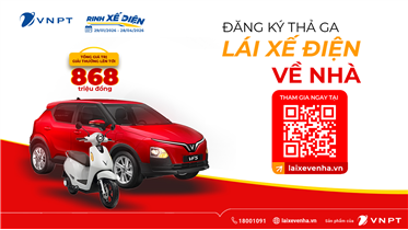 ƯU ĐÃI HẤP DẪN TỪ VINAPHONE. ĐĂNG KÝ THẢ GA, LÁI XE ĐIỆN VỀ NHÀ