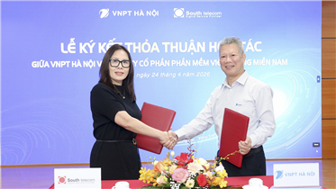 VNPT Hà Nội ký kết hợp tác với South Telecom: Mở rộng hệ sinh thái số, thúc đẩy giải pháp cho doanh nghiệp