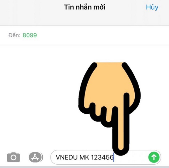 Đổi mật khẩu vnEdu bằng tin nhắn SMS với cú pháp đơn giản